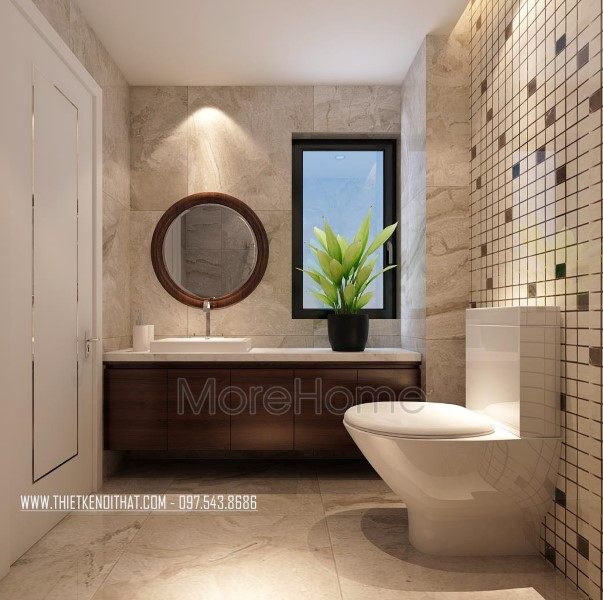 Thiết kế nội thất phòng tắm biệt thự Nam Định